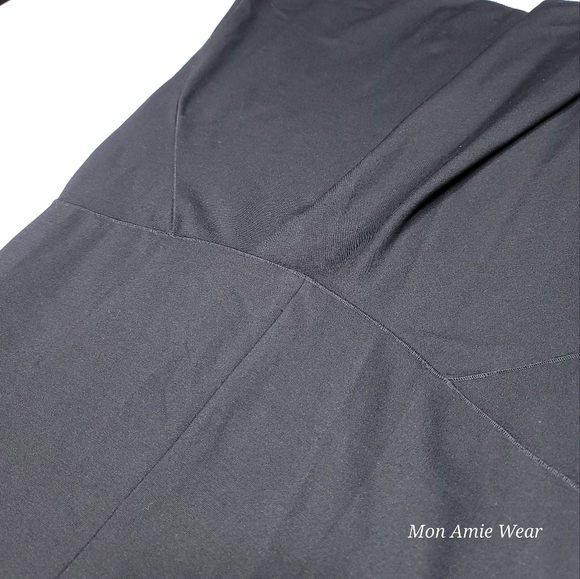 NUE By Shani Built-In Shapewear Midi Dress Size 4 Black - Picture 15 of 15